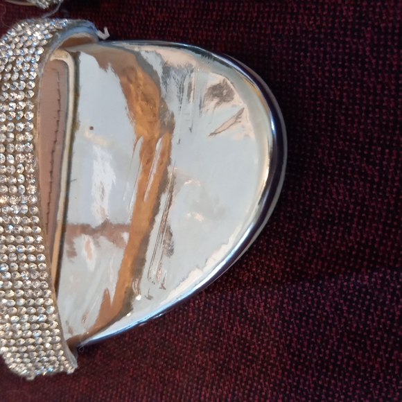 Zara chome heels with rhinestone strap - Picture 5 of 8